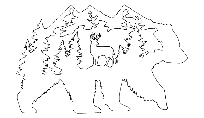 Ours avec cerf
