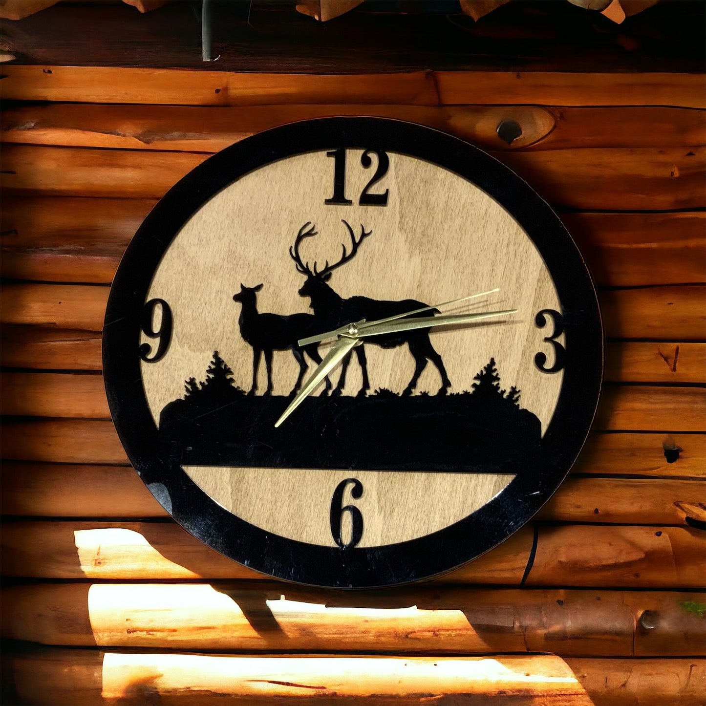 Horloge mural Biche Cerf