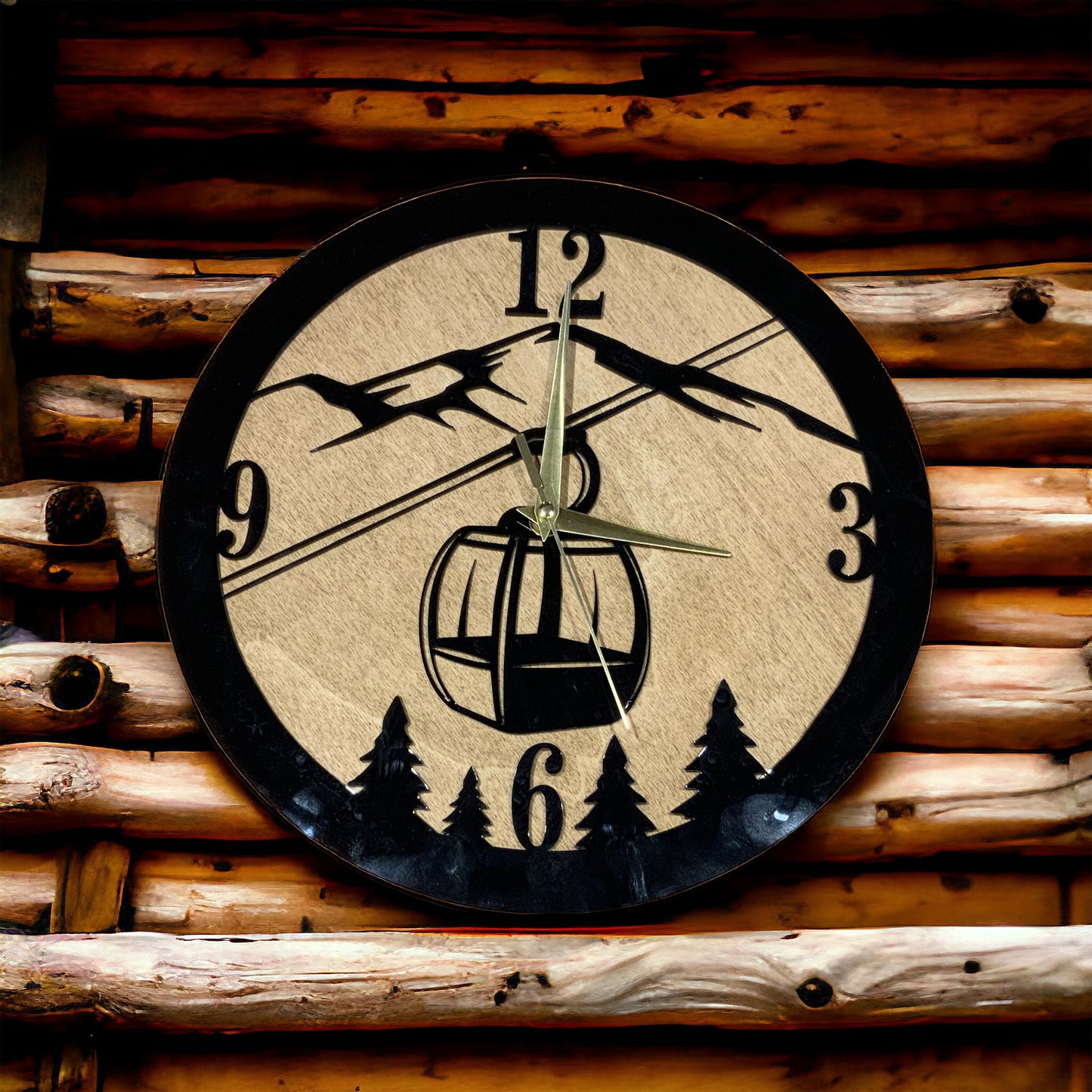 Horloge mural Télecabine