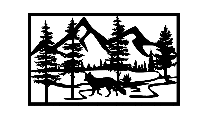 Le loup est dans la foret.