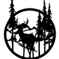 Cerf cercle arbre