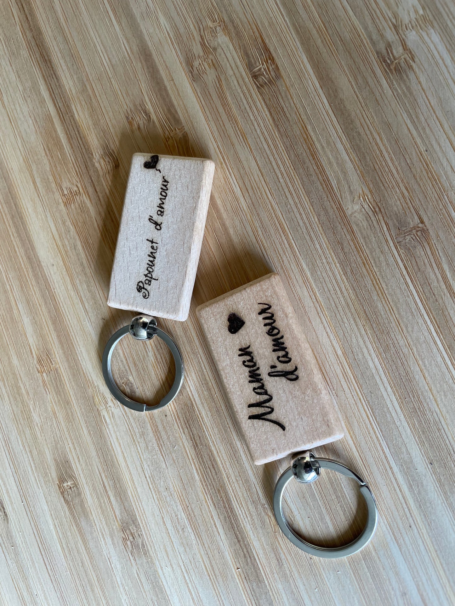 Porte clé en bois personnalisable